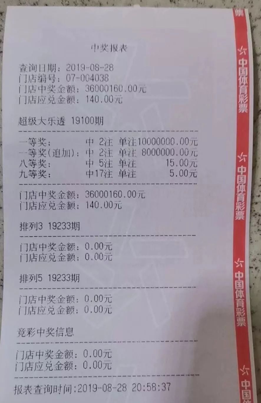 湖南彩民84元换得834万巨奖！