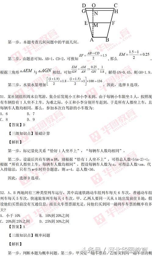 公务员行测考试例题详解与解析