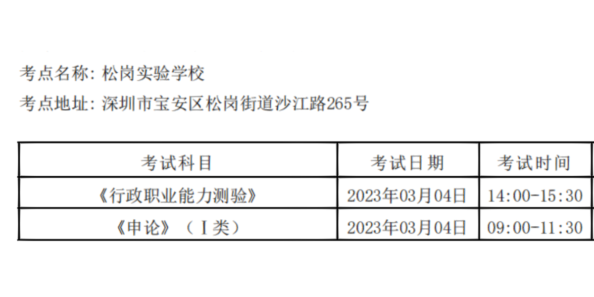 深圳市事业单位考试时间安排及相关事项全面解析