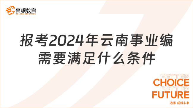 2024事业编报考条件深度解析与指导